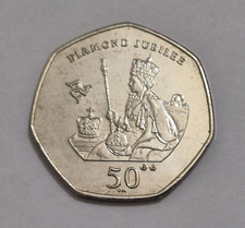 Isle of Man 2012 50p coin Diamond Jubilee IOM Manx