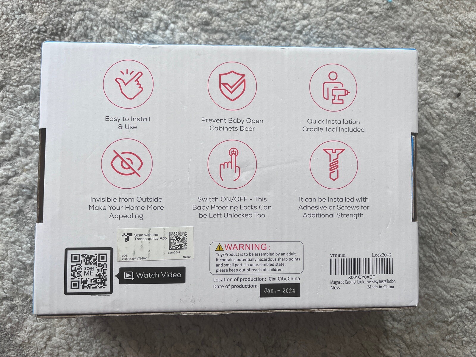 20 Pack Drawer Locks Child Baby Proofing Vmaisi