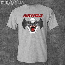 Airwolf TV Series Air Wolf Retro 80's Men's Gray Size S to 5XL
