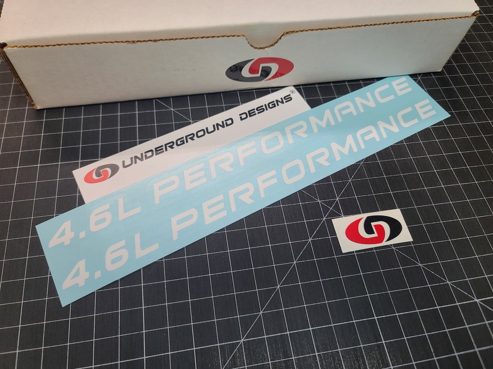 4.6L Performance Decals (2pk) Racing Hood Stickers for V8 Mustang GT ...