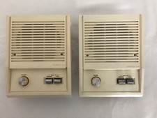 Lot of 2 Nutone 6x8 Intercom Speaker w/controls Biscuit , Monitor Talk Valume