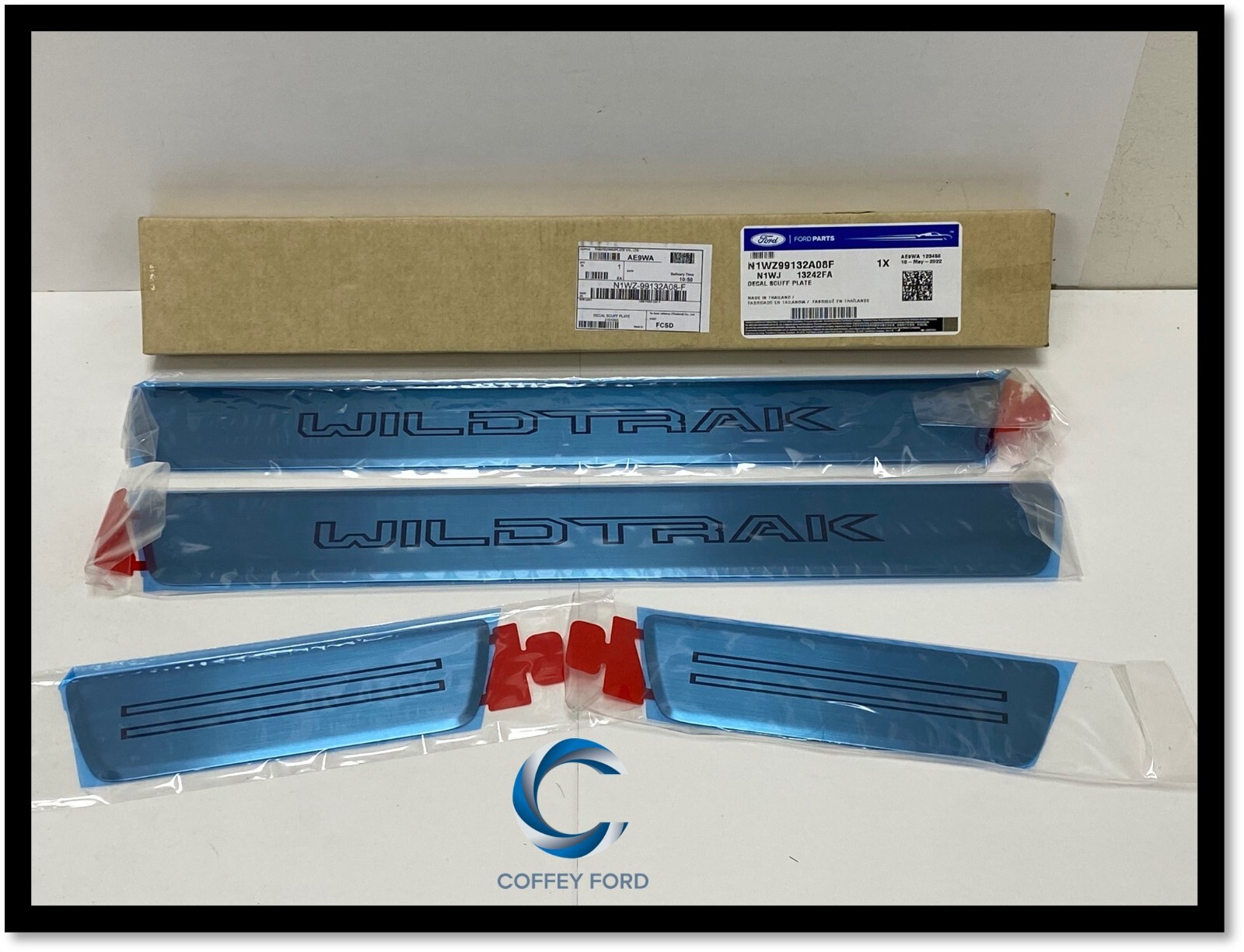 4 x Genuine Ford Ranger WILDTRAK Alloy Scuff Plates Front/Rear MY22