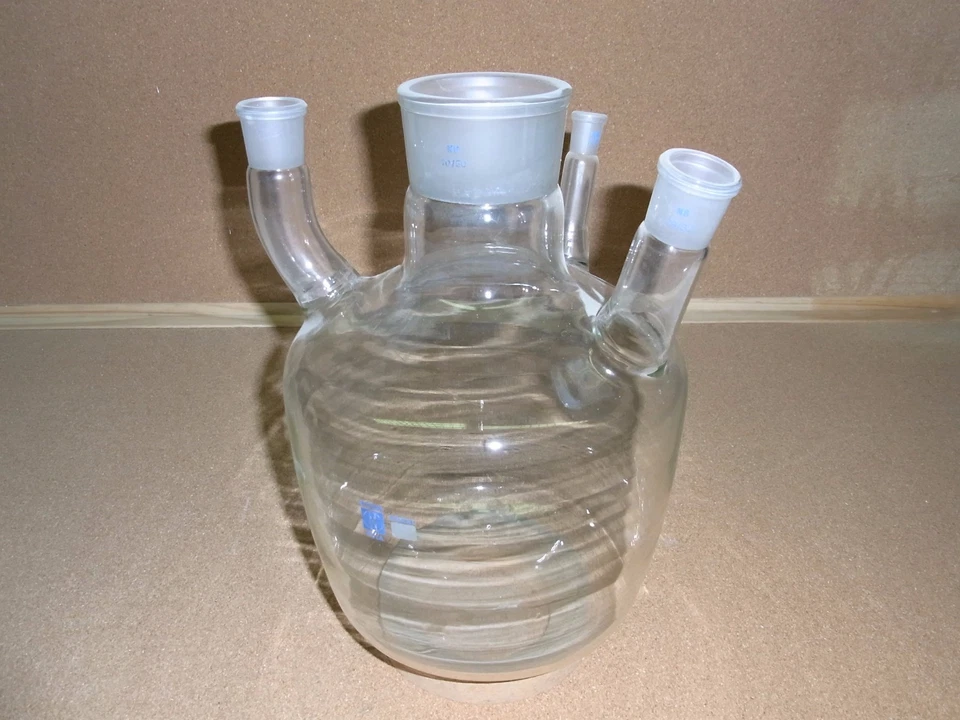 JENAER GLAS Vierhalskolben 4000 ml 3000 ml 1000 ml Laborglas