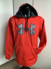 Men  s small Under Armour Storm red long sleeve hoodie pullover sweatshirt