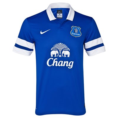 【NEW】【ハイティンハ】【未使用品】エヴァートン(2014/15) EVERTON 2013/14 AWAY (L) YELLOW/BLUE NIKE SH/SLEEVE SOCCER ウェア