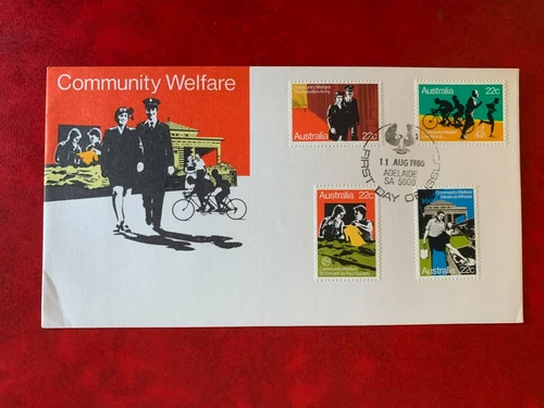 AUSTRALIA 1980 FDC COMMUNITY WELFARE SALVATION ARMY MEALS ON WHEELS CHOOSE 1