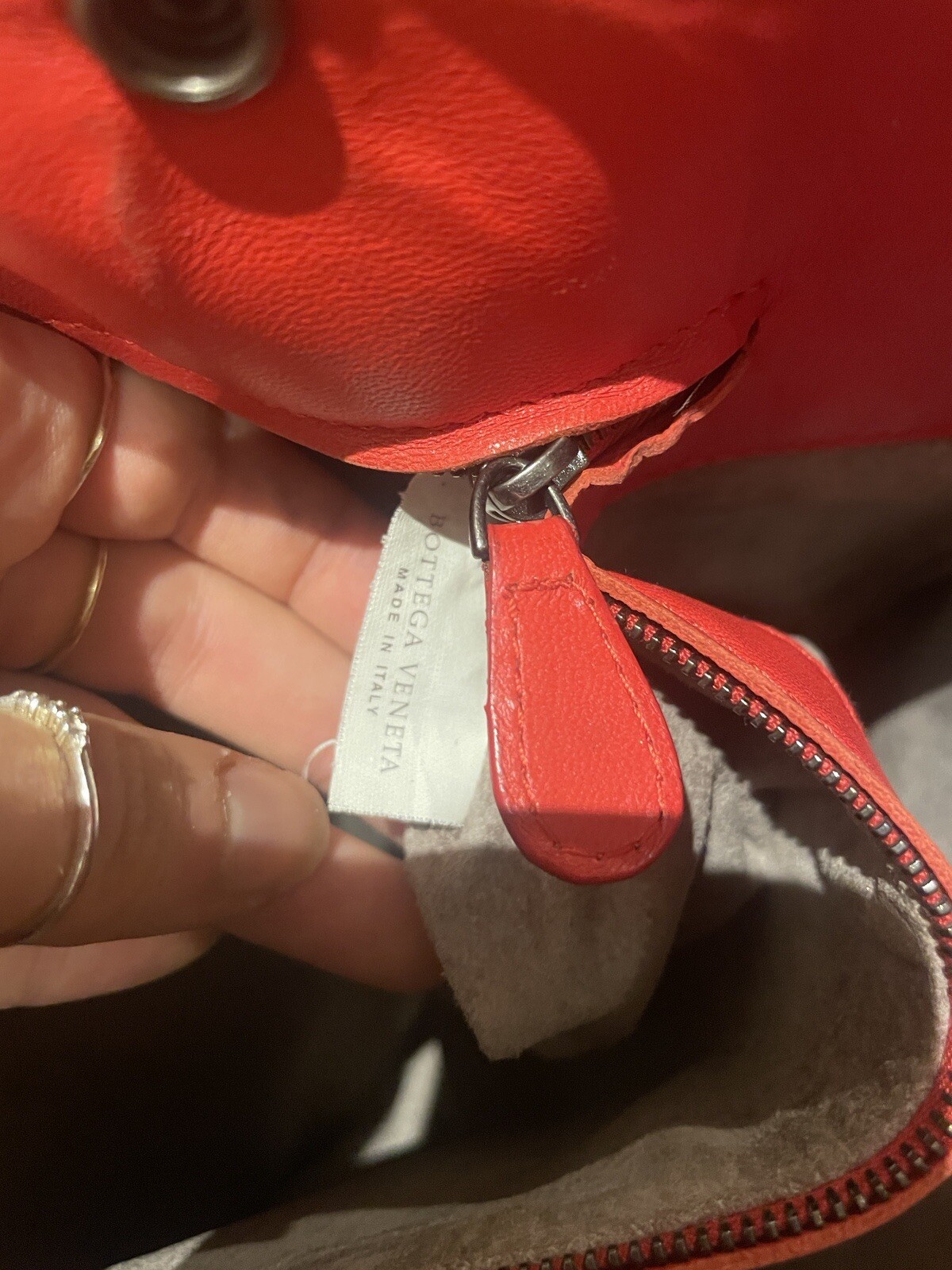 Bottega Veneta Tomato Red Intrecciato Leather Cabat Leather Tote Bag RRP £1,290 image 5