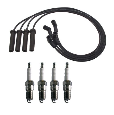 Denso Wire Set 7mm & 4 U-Groove Design Spark Plug 0.06 Kit For Chevy GMC L4