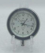 COLLEZIO KEY CHAIN CLIP SILVER TONE POCKET WATCH  New Battery Works Great