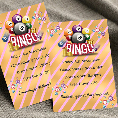 Bingo Nacht Drucke, Bingo Party Digital / Druck Einladungen A6 x10 Erwachsene Kinder