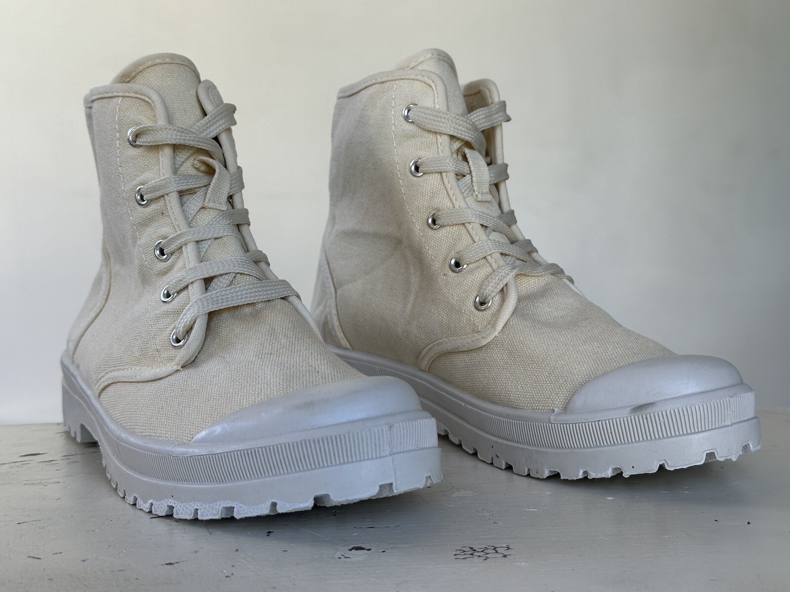 Dirty Laundry Pixie Beige Canvas Ankle Boots Wome… - image 7