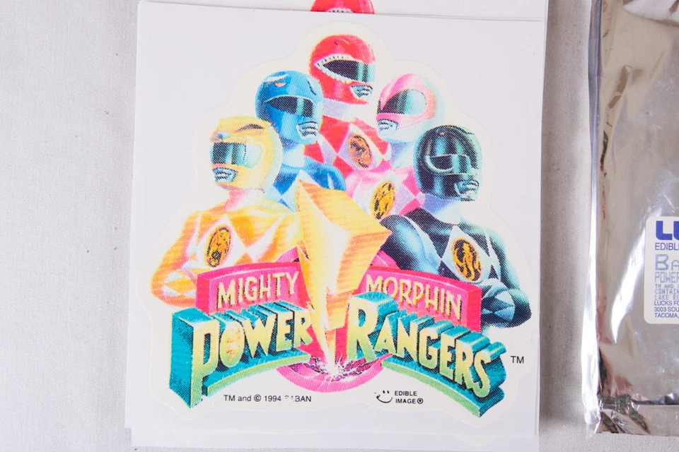 Mighty Morphin Power Rangers, Lucks Edible Image Cake Decorations Lot of 9, 1998 - Image 2 of 3