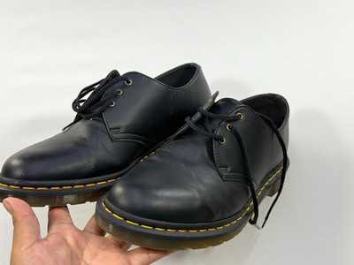 Dr. Martens Black Lace-Up Derby Dress Shoes, US 12 UK 11