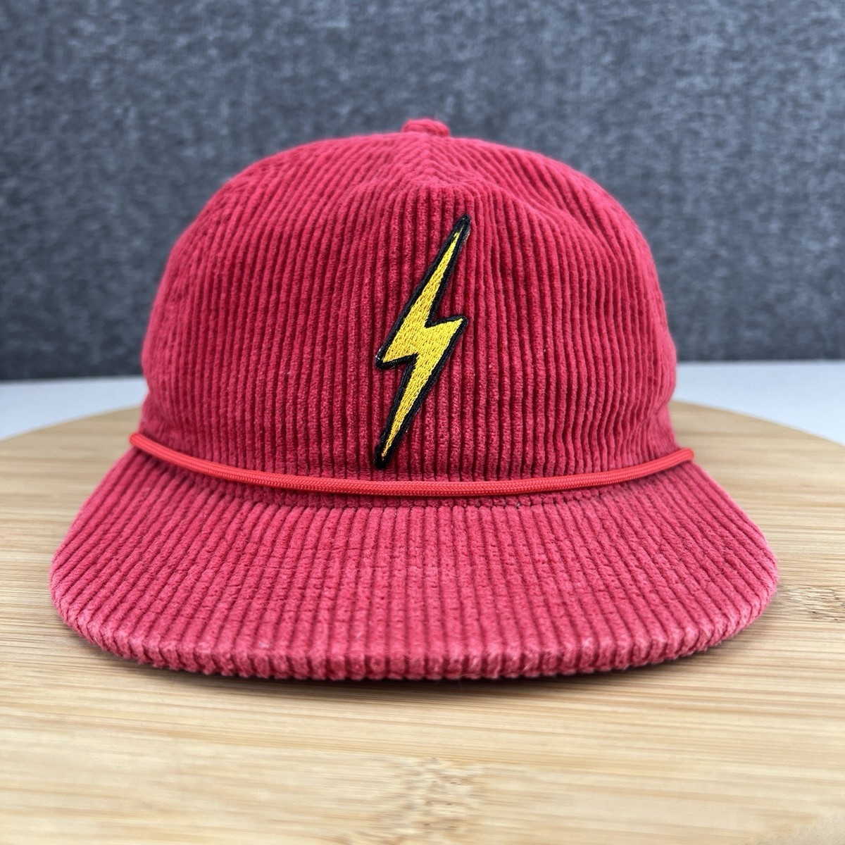 Aviator Nation vintage lightning bolt corduroy SnapBack-red hat‎ Aviator Nation Vintage Cord Cap Aviator Nation Blue Corduroy  main image 2