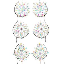 Temporary Tattoo Stickers Jewels Rhinestone Festival Accessories DIY Self Adh...