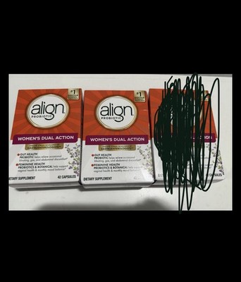 Lot of 2 Align Probiotic Women s Dual Action 42 Capsules. Exp 09/2026