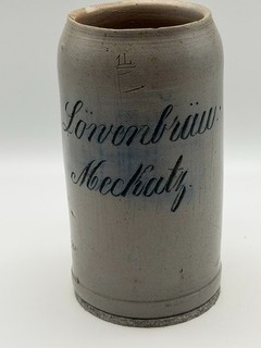 1 l Bierkrug Masskrug Krug Bier Brauerei Löwenbräu Meckatz