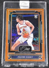 Pacome Dadiet 2024-25 Panini One And One /49 Orange RC Knicks #121