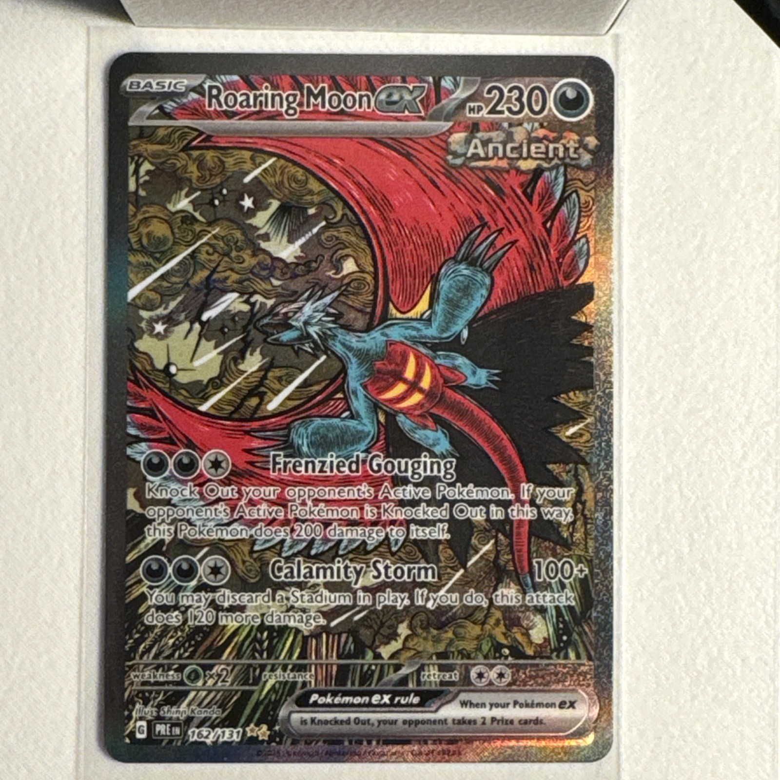 Pokemon Roaring Moon ex 162/131 SV Prismatic Evolutions SIR Holo EN 230HP