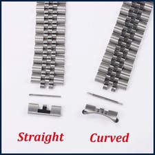 2pcs Stainless Steel Straight Curved End Link 20mm 22mm for Seiko SKX009 SKX007