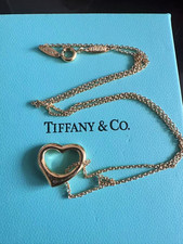 New.TilFFANY&Co.Open Heart Necklace 18K&Yellow Gold&750