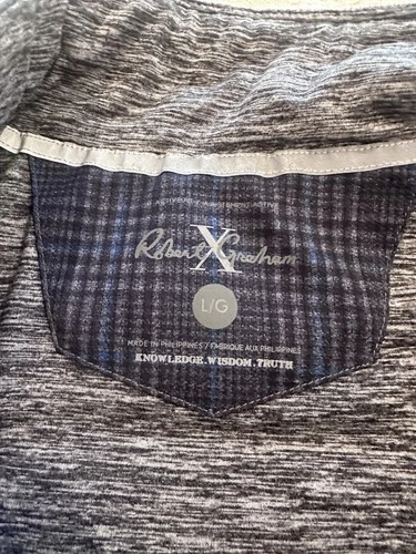 Robert Graham X Collection Puffer Vest Mens Large Navy Blue Glen Plaid Full Zip image 5