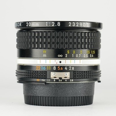 Nikon AI-S NIKKOR 20mm F2.8 Black Lens AIS F-Mount MF Manual Focus Exc