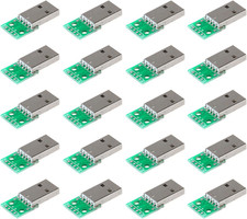 20Pcs Type a USB Male to DIP 2.54Mm PCB Board Power Supply DIY Adapter Converter