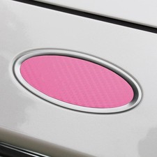 Bocadecals Carbon Fiber Oval Decal Emblem Inserts For 2013-2020 Ford Fusion
