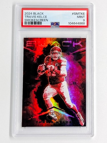 2024 Panini Black Smokescreen #SMTKE Travis Kelce PSA 9 Kansas City Chiefs POP 2