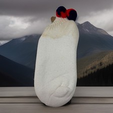 VTG Women's Pom Pom 80's Socks 9-11 Low Cut Cotton Blend 90s.