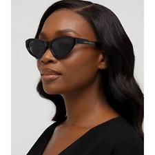 Womens Black Cat Eye Sunglasses Streetwear Hip Hop Modern Retro Sun Glasses New