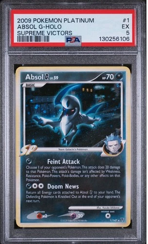 2009 Pokemon Platinum Supreme Victors #1 Absol G-Holo PSA 5