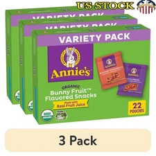 Organic Bunny Fruit Snacks Gluten Free Real Juice Variety Pack 22 Pouches New