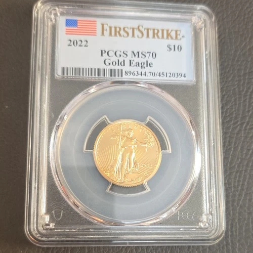 U.S. Mint 2022 Gold Eagle $10 PCGS MS70 First Strike