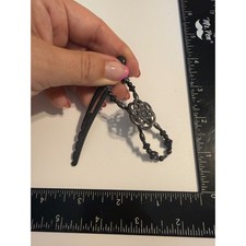 Lilla Rose Flexi Clip Hair Accessory Gunmetal Celtic Knot Beaded Small 3.25 Inch