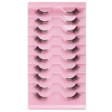 Half Lashes Natural Look False Eyelashes Wispy Cat Eye Like Black