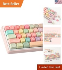 PBT Keycaps 126 Keys MOA Profile Cute Keycap Dye-Sublimation Rainbow Candy Ke...