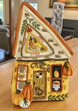 Blue Sky Clayworks PUMPKIN SPICE INN Tea Light Candle House NWT Auth Retailer