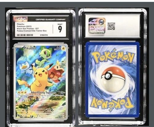 Pikachu 027 Black Star Promo CGC 9 Palaces Evolved ETB