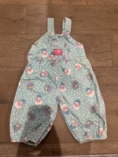 Vintage Oshkosh Osh Kosh B'Gosh Corduroy Snowman Overalls Outfit 6-9 months 90s
