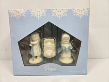 Snowbabies "Peace" Nativity 4 Piece Set by Dept 56 - Jesus Christmas Porcelain