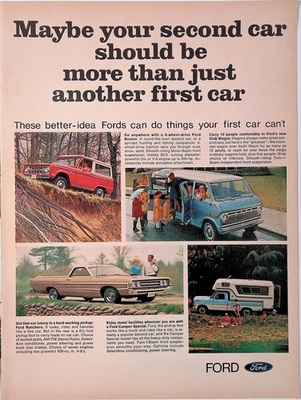 #ad 1968 Ford maybe your second car should do more Vintage Ford Print Ad Life Nov 15 $8.86