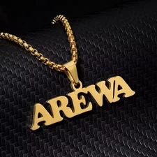 Custom One Two Three Name Necklace Pendant Jewelry Popcorn Chain Gold Silver