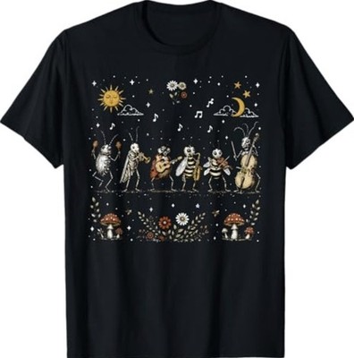 Bugs Music Band Instruments Musician Insect Music Lover T-Shirt