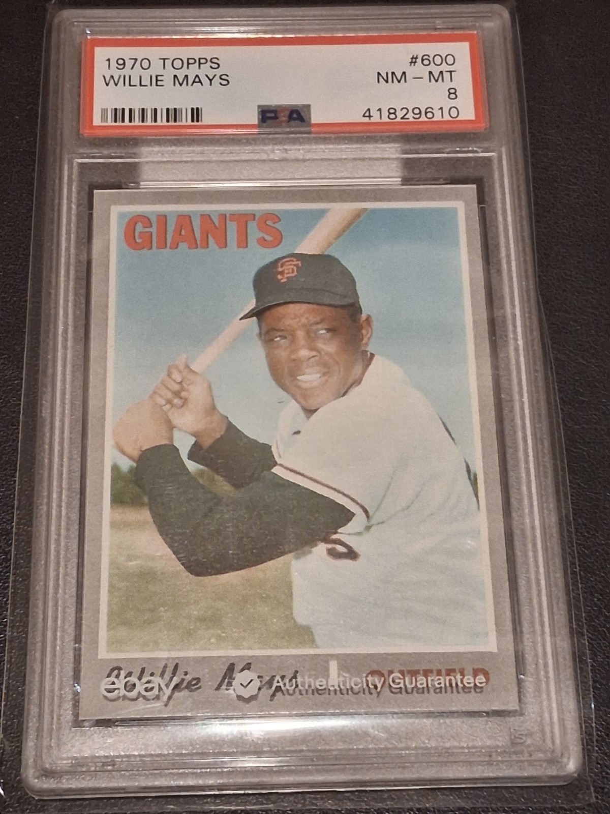 1970 Topps #600 Willie Mays San Francisco Giants HOF PSA 8 NM-MT 🇺🇸 