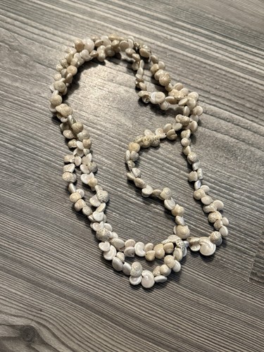 Strand Of Seashell Beads Approx 8mm 30ish “ Long Necklace