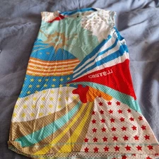 Castelli Tank Womens XL Colorful Pro Mesh Base Layer Sleeveless Wicking Cycling