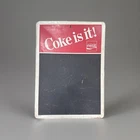 VTG 1983 Coke is It! Coca Cola Chalkboard Sign Scioto Signs Menu Board Used GUC!