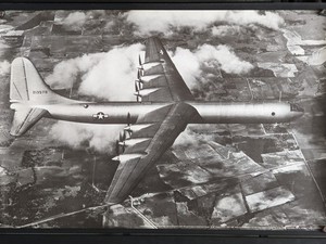 Vintage Black and White Poster of a XB-36, Reproduction, Size 36" x 24"